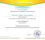 Сертификат конференции педорг